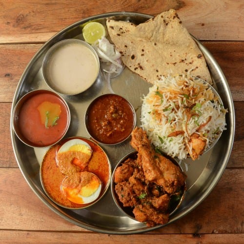 Chicken Thali.